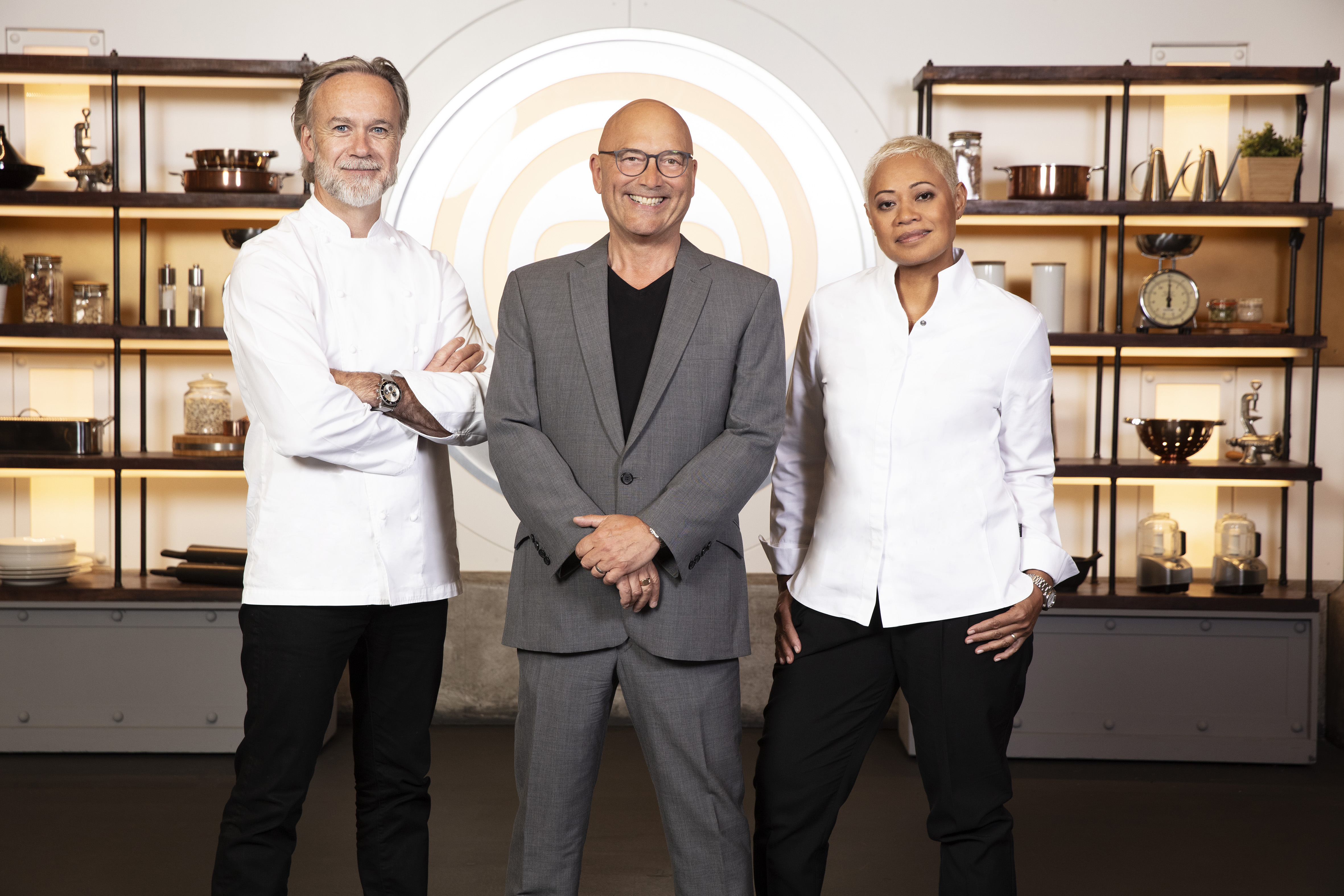 Marcus Wareing, Gregg Wallace and Monica Galetti from MasterChef